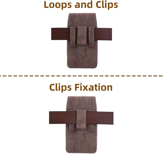 Phone Holster Pouch Case Belt Clip Loops Card Slot - Image 4