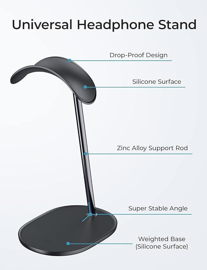 BENKS Desktop Headphone Stand Universal Headset Holder Hanger Mount - Image 4