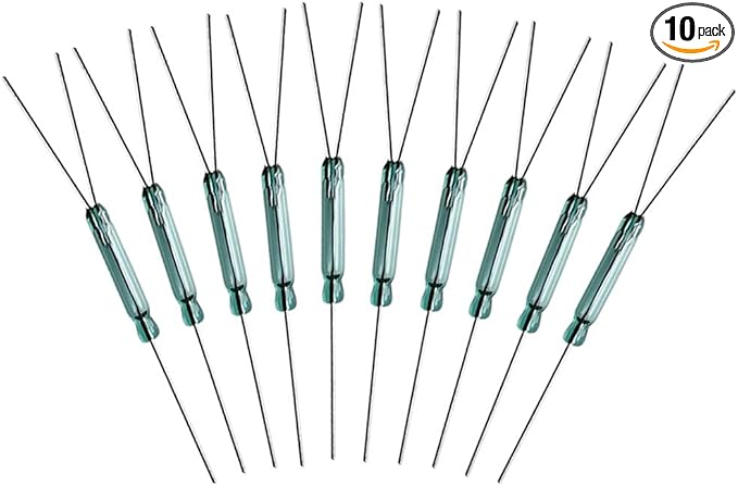 10pcs 4W 3 Pin Reed Switch Reed Contact Normally Open N/O N/C SPDT, Glass Reed by Gebildet