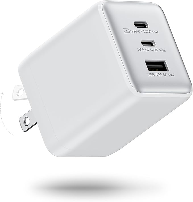 wegear 100W USB C Wall Charger, 3-Port PPS PD 3.0 Compact Foldable Wall Charger by wegear