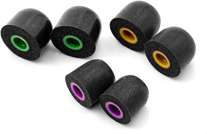 Linsoul Tripowin TP45 Spiral Groove Memory Foam Eartips, 2 Pairs in Ear Monitor by Linsoul