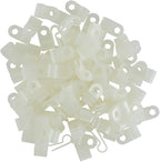 GTSE White Nylon Plastic Cable Clamps, 3/16" Screw Mounts - Image 3