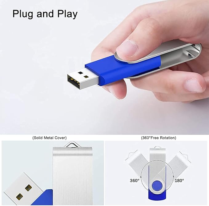 KOOTION 5 X 16GB USB Flash Drive 2.0 Thumb Drive 16 gb Memory Stick Swivel - Image 3