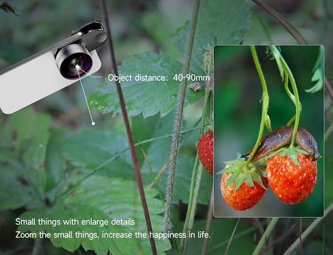 32X Macro Lens Kit for iPhone, 3 in 1 Phone Camera Lens Kit, 52MM CPL Lens - Image 9