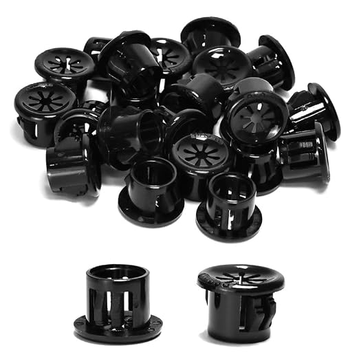 60PCS Cable Grommets, 7/16" Desk Hole Cover Petal Shaped Buckle Type Nylon Snap by EASYEAH