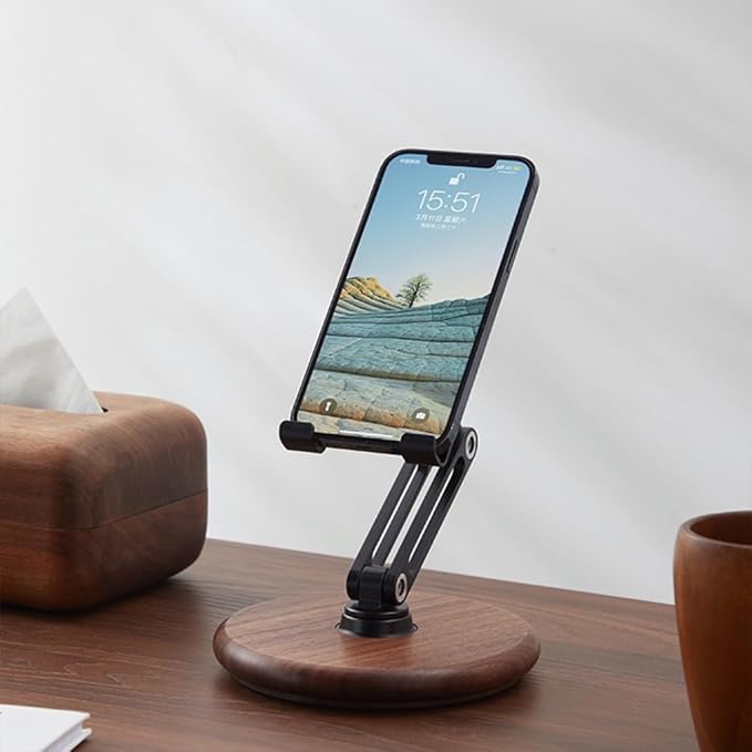 iPhone Stand for Desk, Phone Stand Adjustable Foldable, Cell Phone Holder 360 ° - Image 3