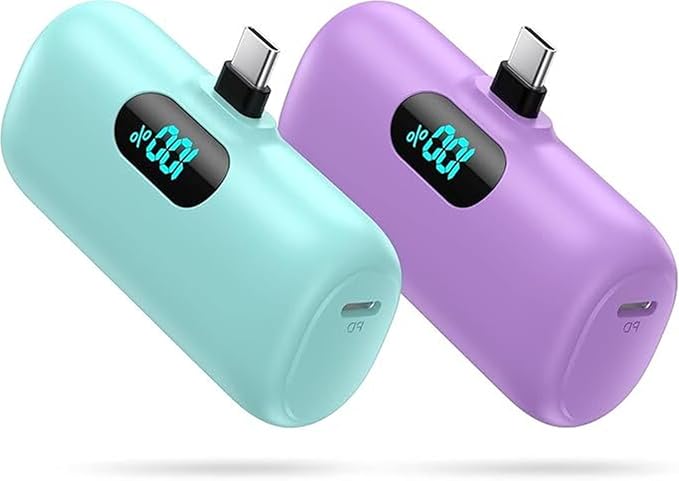 Samll Portable Charger for iPhone 16/15 Series, 5000mAh 3A PD USB C Power Bank by Kioson
