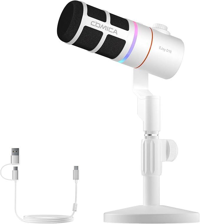 COMICA EJoy D10 USB Gaming Microphone – RGB Dynamic Mic by COMICA