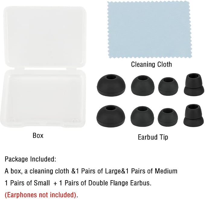 4 Pairs Silicone Earbud Tips Replacement Eartips Earbuds Cap Eartips Tips - Image 7