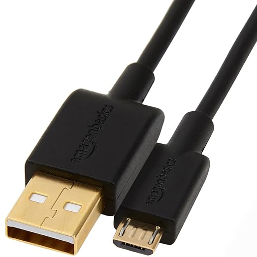 Amazon Basics USB-A to Micro USB Charging Cable, 480Mbps Transfer Speed by AmazonBasics
