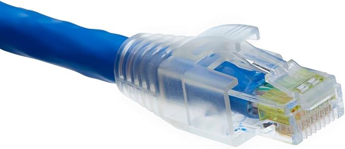 trueCABLE RJ45 Strain Relief Boots, 7.5mm Slip-On PVC Plug Cover, Transparent by trueCABLE