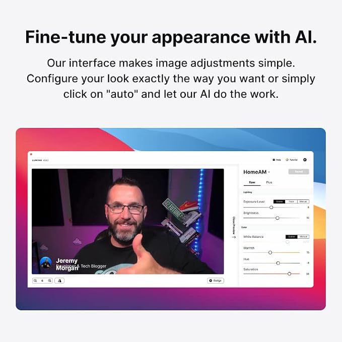 Lumina 4K Webcam: Studio-Quality Webcam Powered by AI. Look Great on Every - Image 4