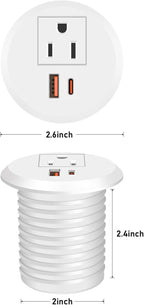 Desktop Power Grommet 2 Inch Hole, PD 30W USB C Fast Charging Station, Recessed - Image 7