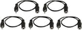 5 Pack of YCS Basics 1 Foot 3.5mm Headphone Extension Cables by YCS+basics