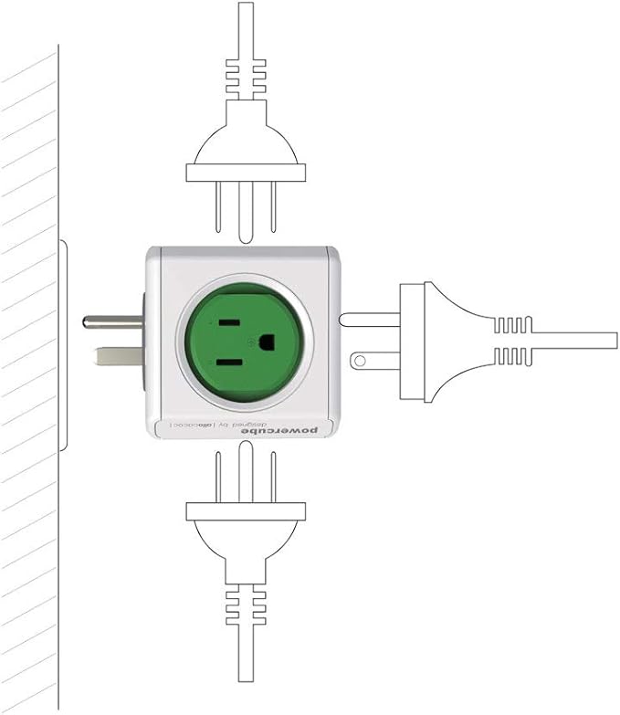Allocacoc PowerCube Original 5 outlets, Surge Protector Wall Plug Charger - Image 5
