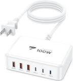 USB C Fast Charger, 100W GaN 6 Port USB C Fast Charging Station Hub Block Cube - Image 9