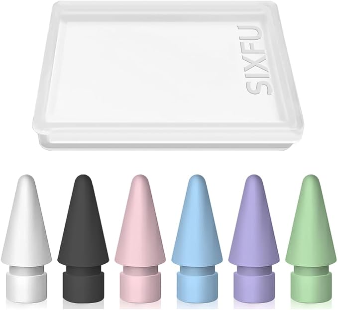 6 Color Tips for Apple Pencil tip, Apple Pen Tip Compatible by SIXFU