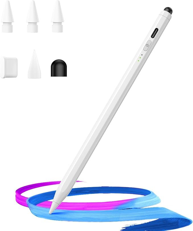 Dual Tip Stylus Pen for iPad 2025-2018, 13 Mins Fast Charge by Hastraith