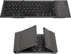 DeLUX Full Size Folding Keyboard 78 Keys, Wireless Bluetooth Keyboard by DeLUX