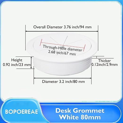 Desk Grommet 3-1/8", Desk Hole Cover - Image 8