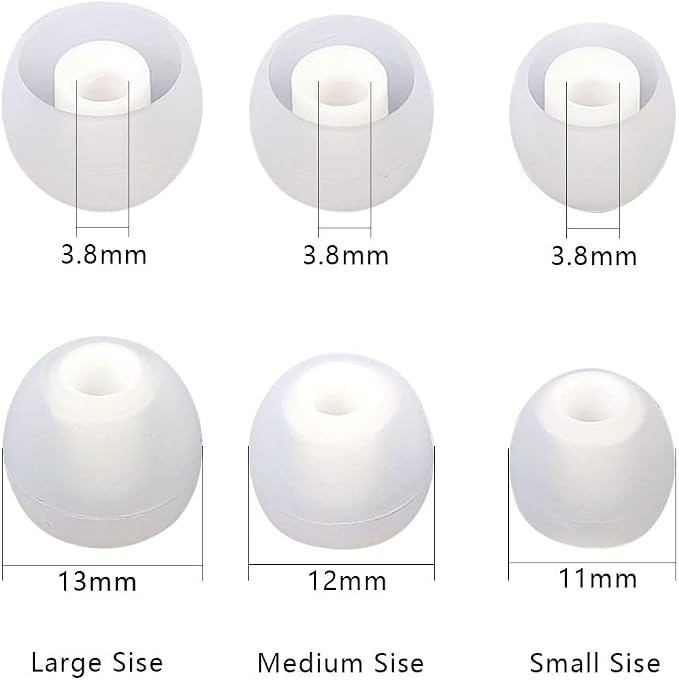 Earbud Replacement Tips Silicone Earbud Tips Ear Bud Covers Fit Most in-Ear - Image 3