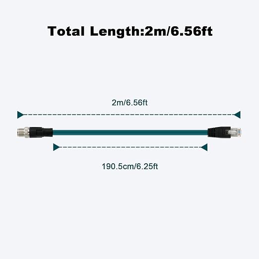 Alvin's Cables M12 X Code 8 Position to RJ45 Ethernet Cable - Image 8