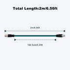Alvin's Cables M12 X Code 8 Position to RJ45 Ethernet Cable - Image 8