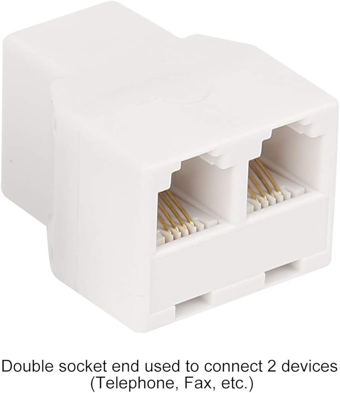 Uvital RJ11 6P4C 1 Female to 2 Female Telephone Line Splitters, Telephone - Image 4