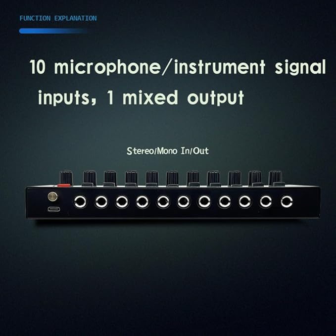 MX1002 10 Channels Stereo Headphone Amplifier Mini Portable Ultra Low Noise - Image 6