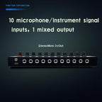 MX1002 10 Channels Stereo Headphone Amplifier Mini Portable Ultra Low Noise - Image 6