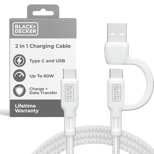 BLACK+DECKER USB C Multi Charging Cable, Fast Multi Charger Cable w/Adapter by BLACKDECKER