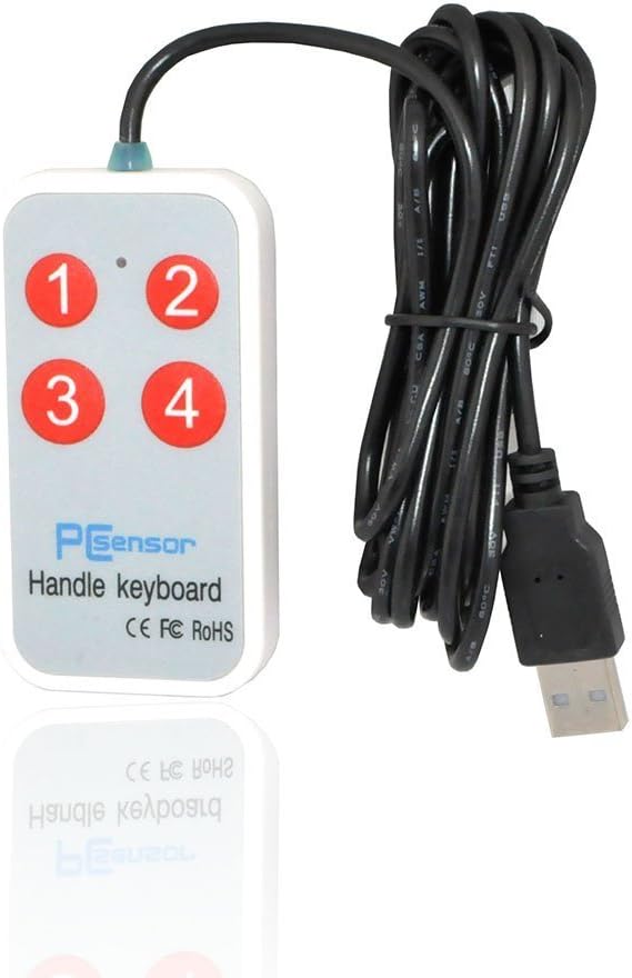iKKEGOL 1.8Meter /6Feet USB Durable Game Handle Mini Button 4 Keys Switch by iKKEGOL