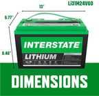 Interstate Batteries 24V 60Ah Group Size 31M Lithium Marine/RV Deep Cycle - Image 3
