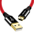 AGVEE 3.3ft Mini USB Cable, Braided Durable USB-A to Mini-B Charger Charging by AGVEE