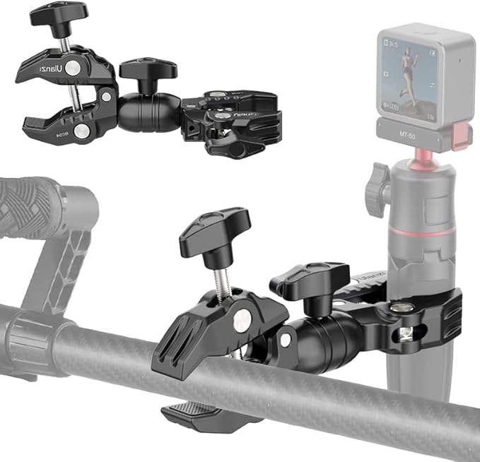 ULANZI Super Clamp Double Camera Clamp, R096 Crab Plier Clip Bracket Mount - Image 3