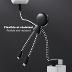 Mr Bio 4 in 1 Multi USB Cable Octopus Design Black - Image 6