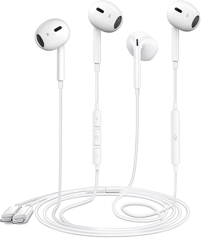2 Packs-for iPhone Headphones Wired Earbuds/Earphones Nosie Reduction Built-in by Docutca