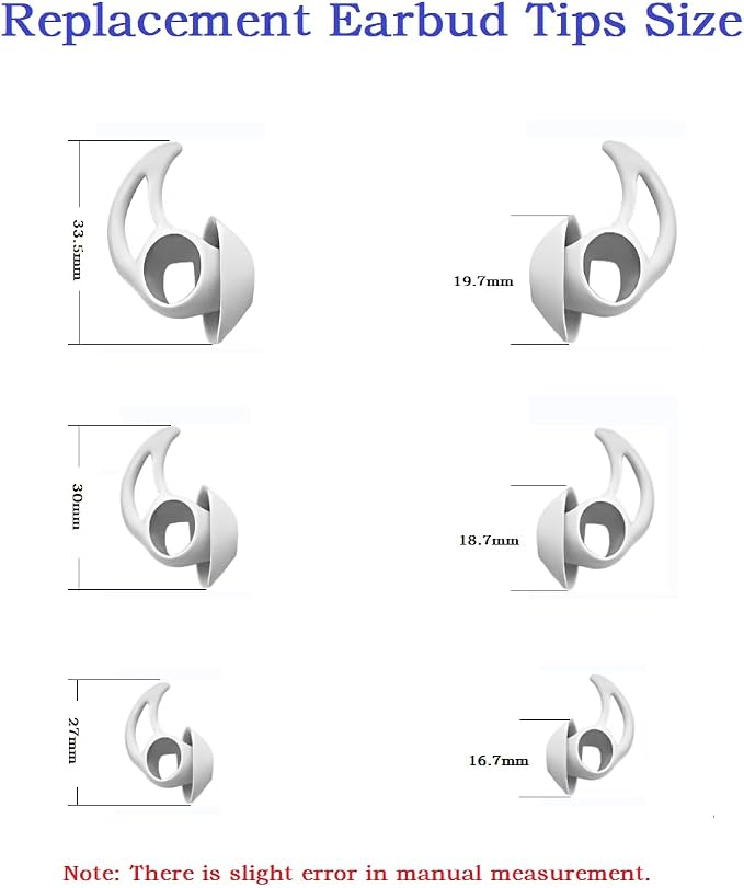 Silicone Earbud Tips 3 Pairs Small Eartips Compatible - Image 4