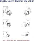 3 Pairs Earbuds Replacement Tips Large，Silver Earbud Tips ，Silicone Eartips - Image 4