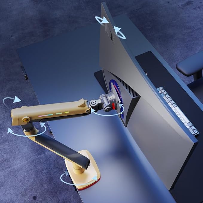Gaming Monitor Arm for Flat/Ultrawide/Curved Monitors 32 to 60 inch, Heavy Duty - Image 6