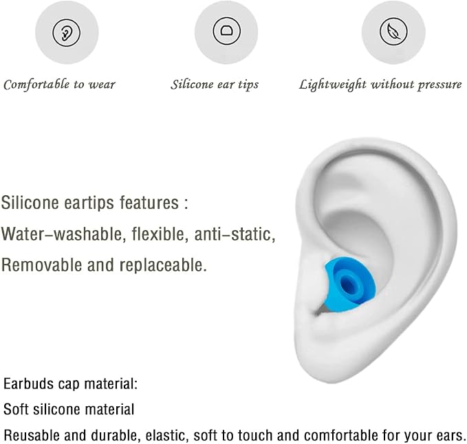 Silicone Earbud Tips Replacement Eartips Earbuds Cap Eartips Tips Compatible - Image 5