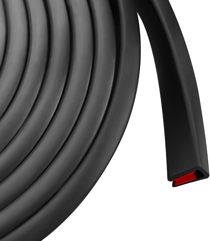 Edge Trim, 3/16" Rubber Edge Trim, Flexible Self Adhesive U Channel Edge by Protalwell