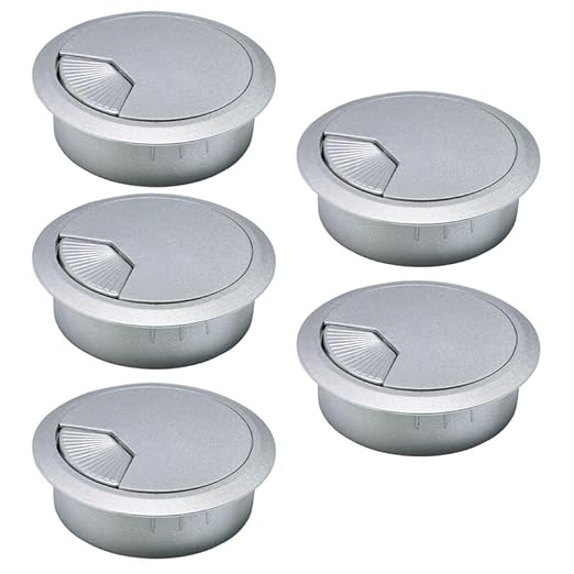 5 Pcs Desk Grommet 2-1/16" / 53 mm, Desk Cord Hole Cover, Cable Grommet ABS by EASYEAH