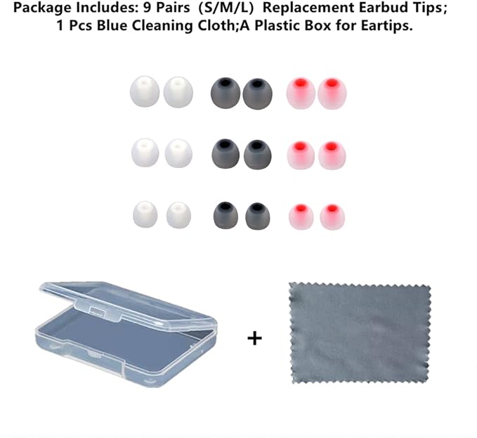 Silicone Earbud Tips Earbuds Replacement Ear Tips Gels Bud - Image 2