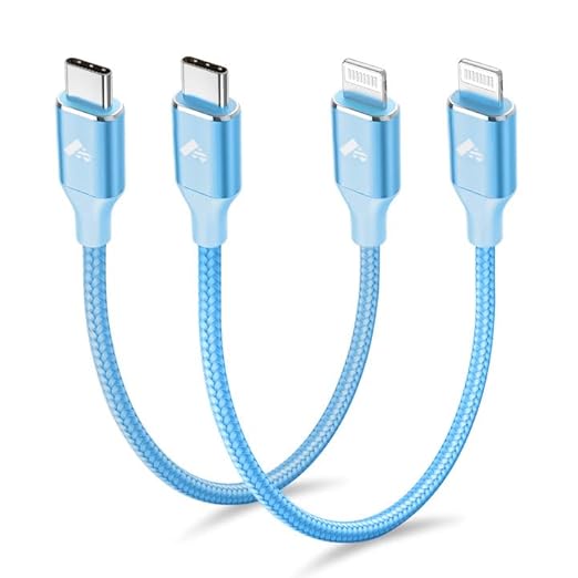 USB C to Lightning Cable 2Pack 1FT iPhone Fast Charger Cable Power Delivery by Aiminu