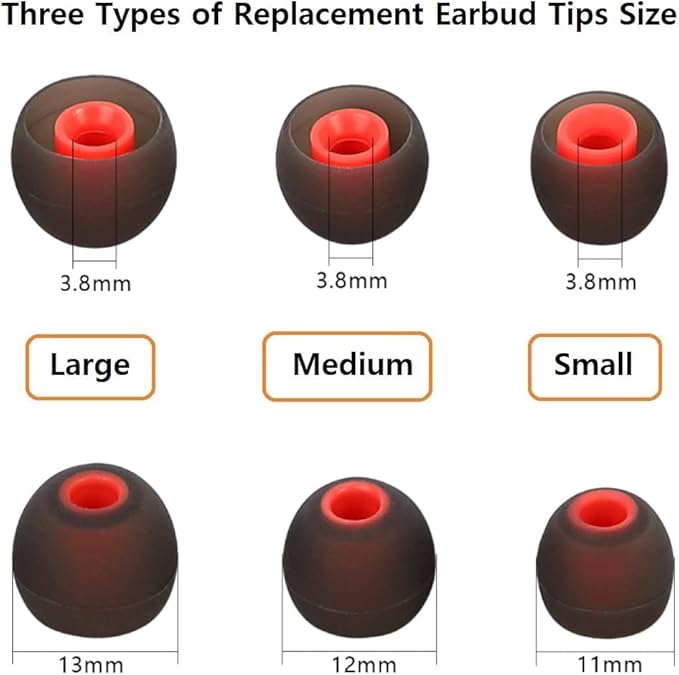 Earbuds Replacement Tips Silicone Earbud Tips Ear Bud Replacement Pieces Ear - Image 3