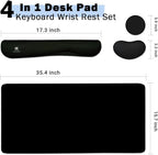 4-in-1 Large Gaming Mouse Pad, Keyboard Wrist Rest Pad & Wrist Support Mousepad - Image 2