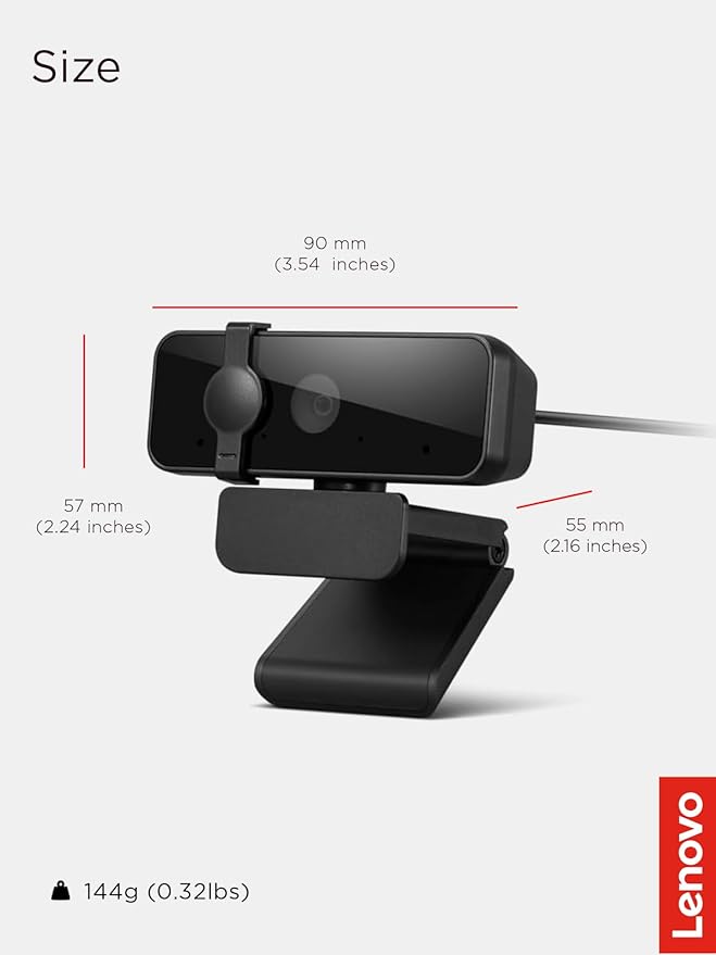 Lenovo Essential FHD Webcam Gen 2, Full HD, Dual Microphones, 85 Degree FOV - Image 9