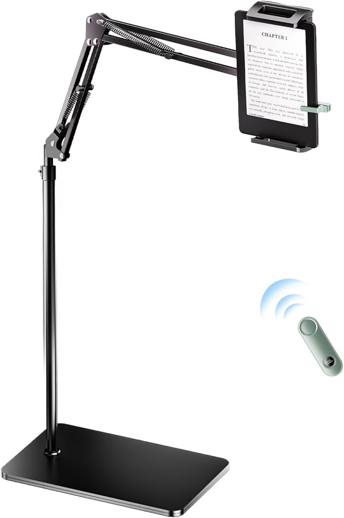 Floor Stand for Kindle with Remote Page Turner, Holder Stand for Reading in Bed by UNIBITRI