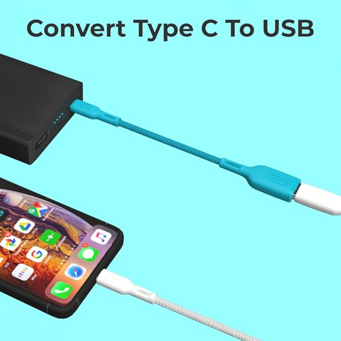 BLACK+DECKER USB C to USB A Adapter, USB C Male to USB Female Adapter Nylon - Image 7